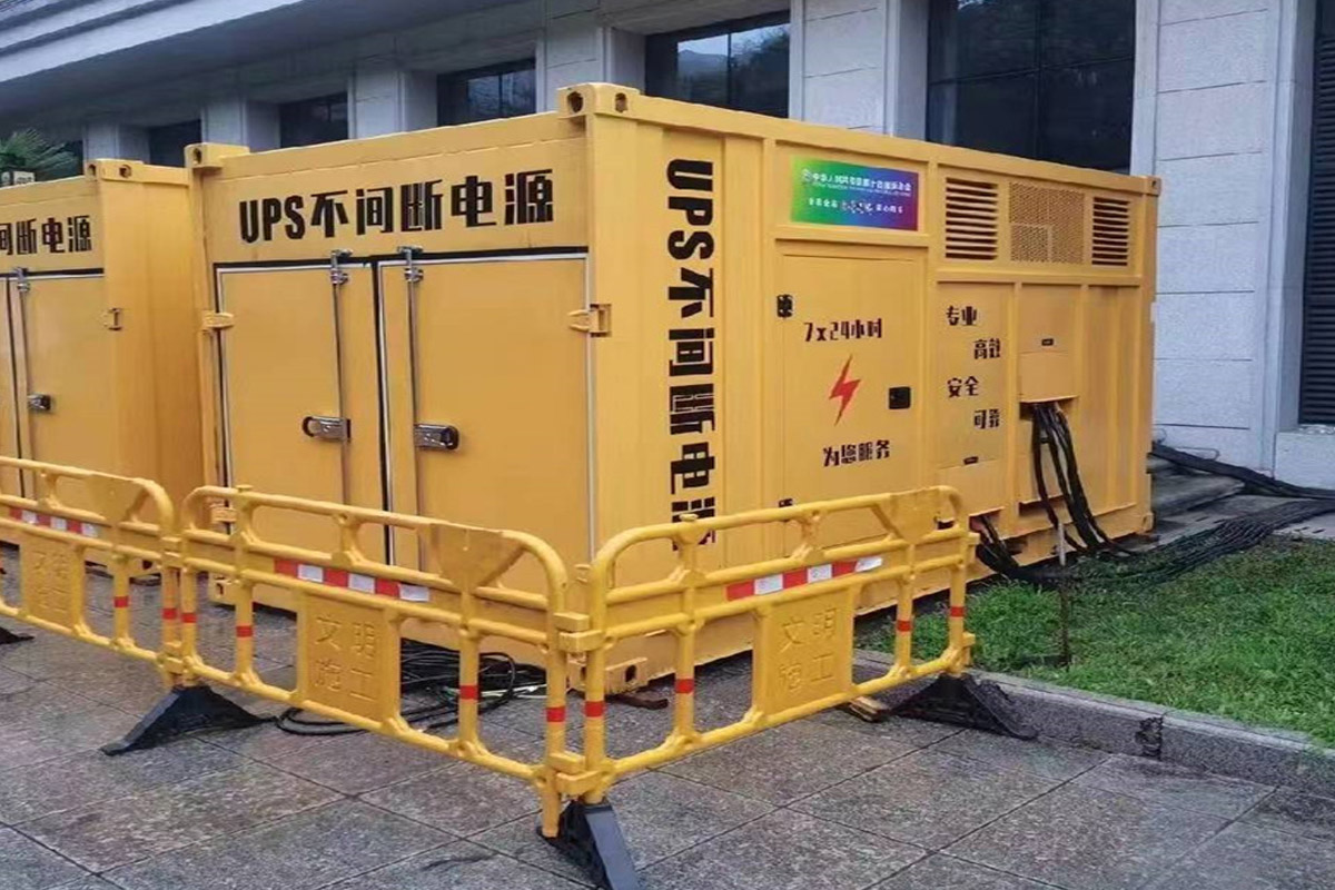 虹口发电机租赁施工现场