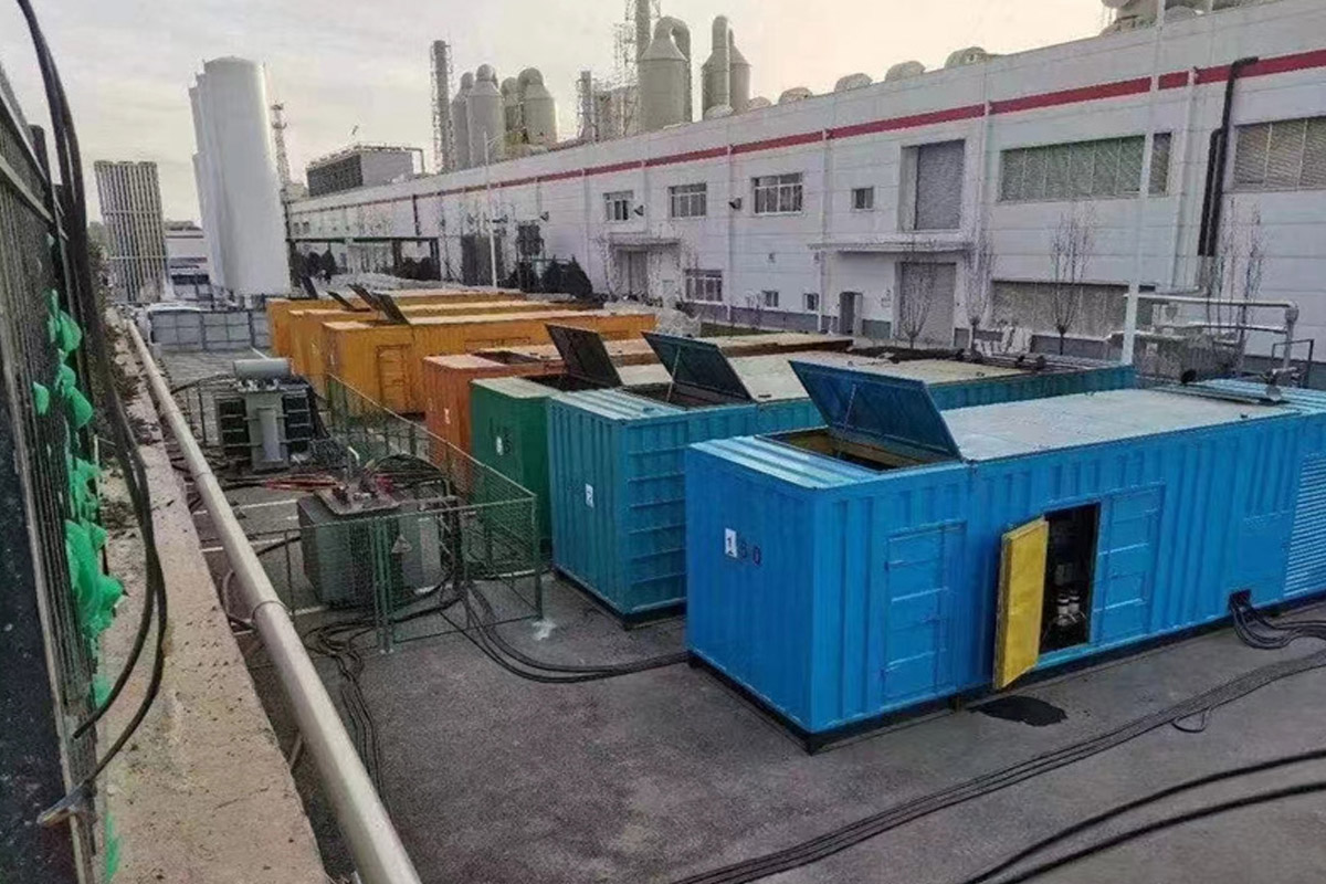 虹口发电机租赁施工现场